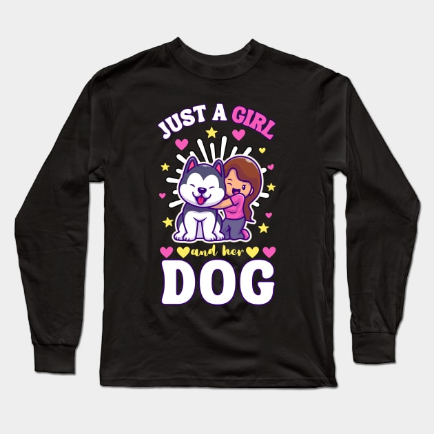 Just a Girl and her dog Long Sleeve T-Shirt by Turtokart